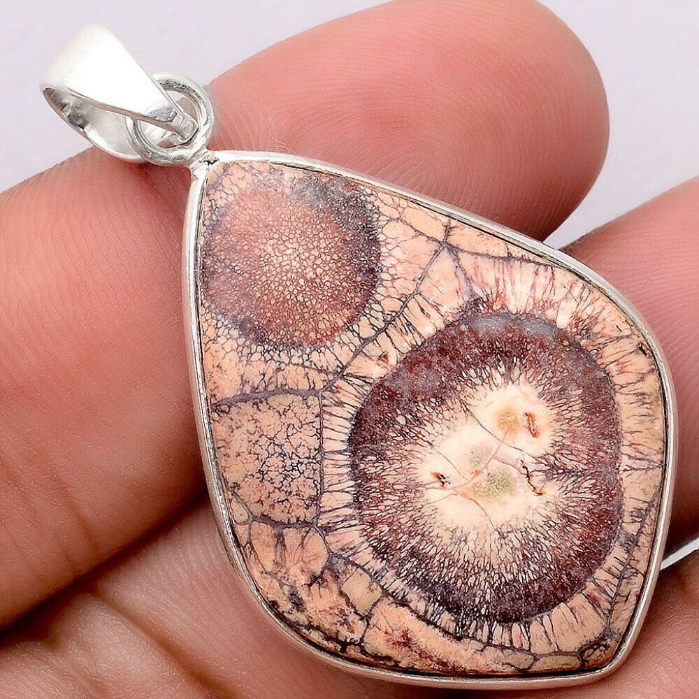 Natural Mexical Birds Eye Jasper Solid Silver